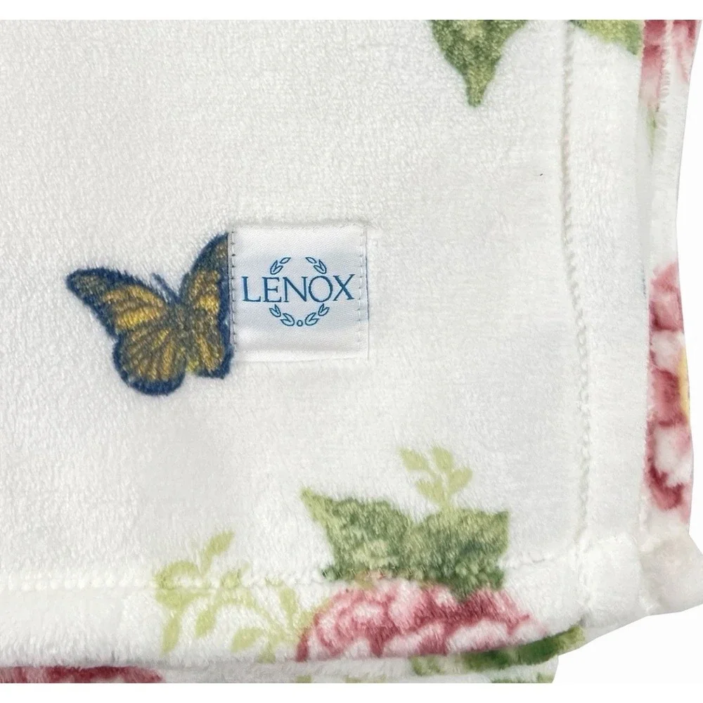 New! Lenox Butterfly Meadow Hydrangea Throw‎ Blanket
